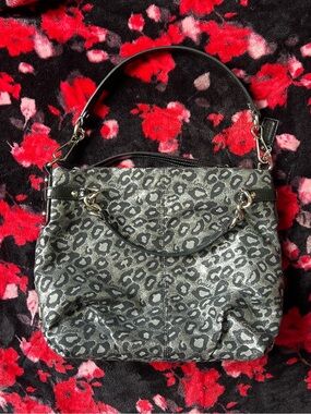 Coach Leopard Glitter Hobo Bag